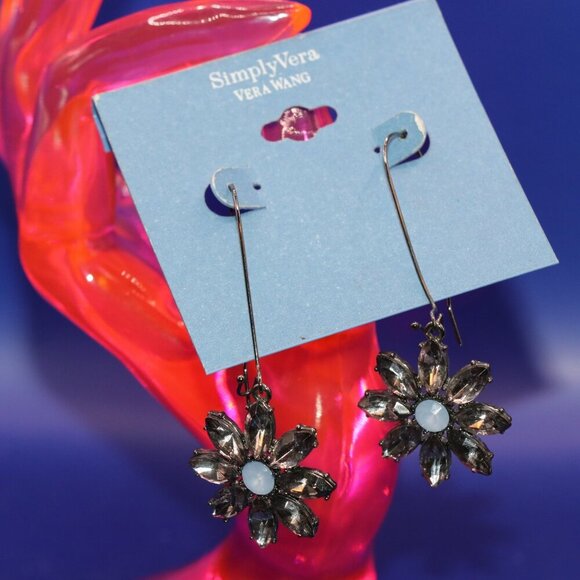 Simply Vera Vera Wang Jewelry - Simply Vera Vera Wang Leverback Drop Earrings W/ Floral Design